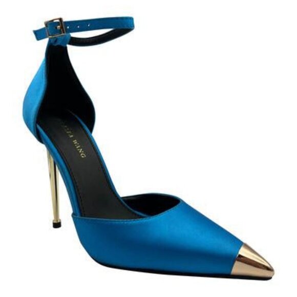 AZALEA WANG " THE BOWING BEAUTIFUL " BLUE STILETTO  ( BRAND NEW !!!!!!!!!!! - Picture 1 of 6